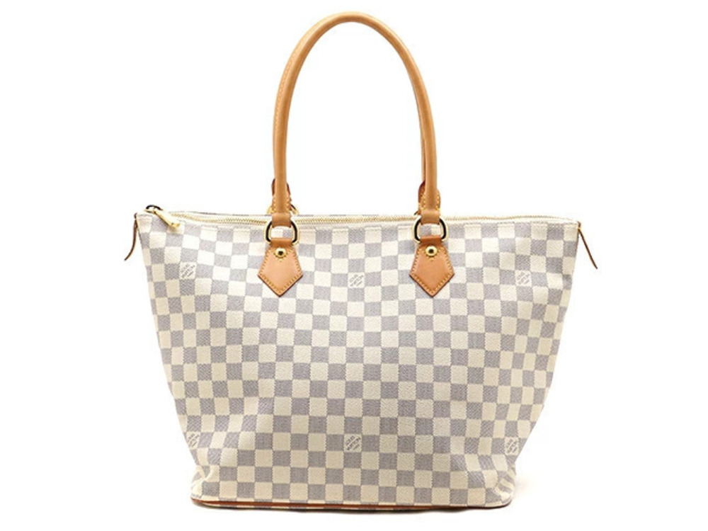 LOUIS VUITTON Damier Azur White Saleya Tote Bag